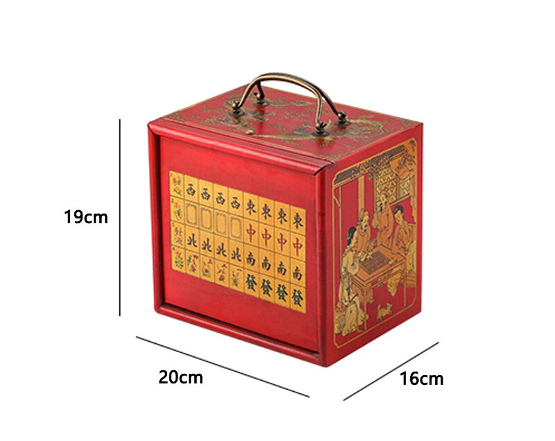Juego de mahjong chino con 144 piezas de mini azulejos Mahjong portátil