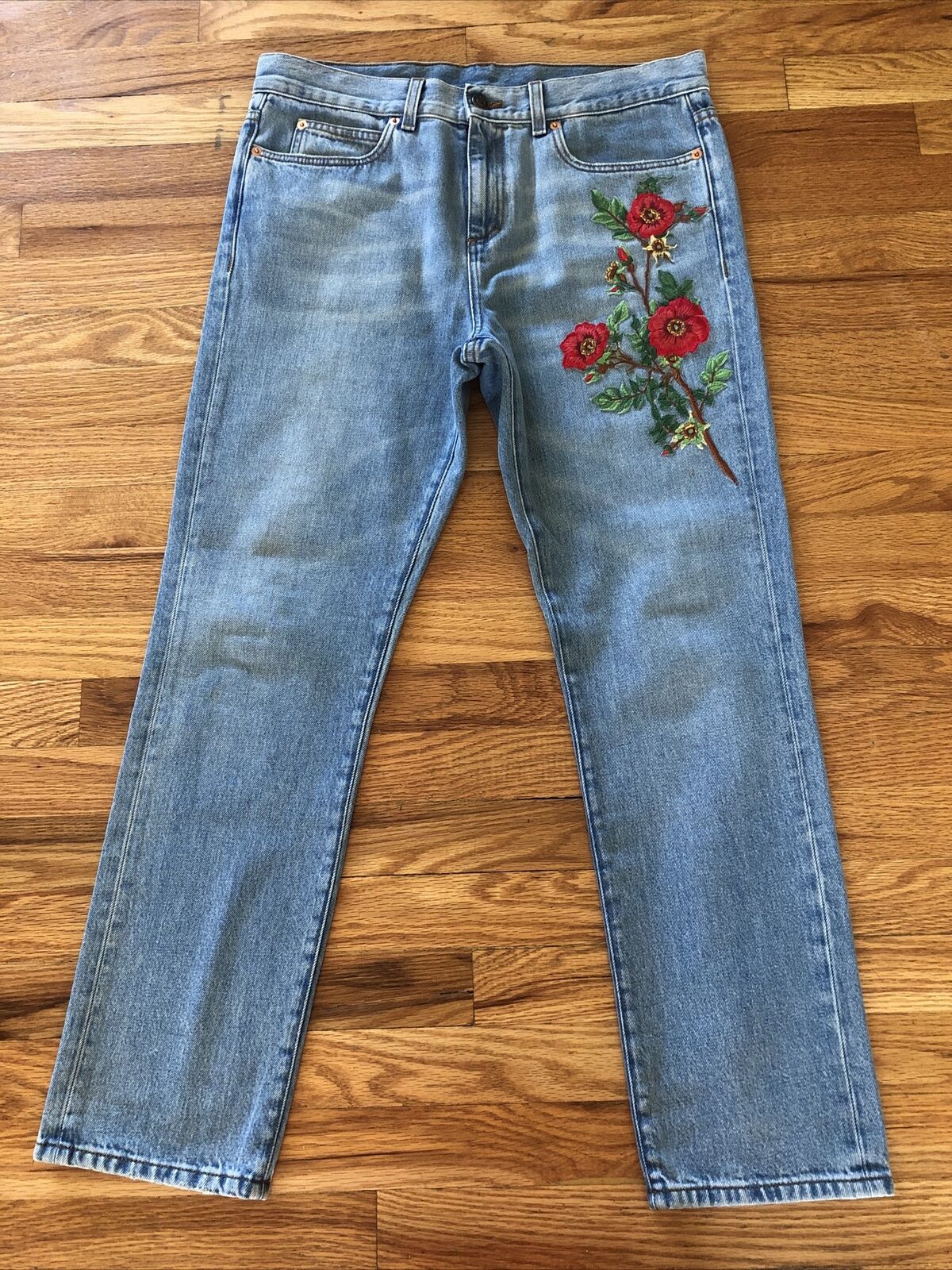 Gucci Flower Embroidered Woman's Pants Jeans 29 X | eBay