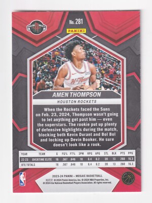 2023-24 Panini Mosaic CITY EDITION #281 AMEN THOMPSON RC Rookie