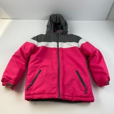 Roebuck  Co youth pink puffer with hood Comfort pre owned Big Kids Size Medium