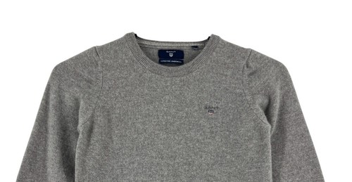GANT 100% Wool Sweater Jumper Gray Boys Size 7 J. - Picture 3 of 9