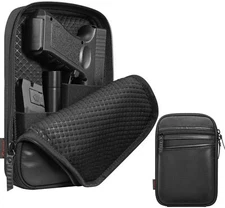 Pistol Gun Holster Concealed Carry Gun Pouch Pack Waist Pocket with Belt Loops