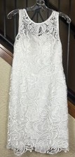 Adrianna Papell Dress Ivory Lace Wedding/Cocktail  Women’s Size 2