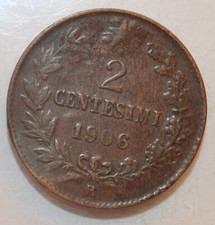 1906 Italy 2 Centesimi   -
