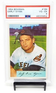 1954-Bowman-164-HOF-Indians-EARLY-WYNN-Vintage-Baseball-Card-PSA-4-VG-EX