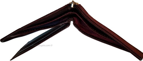 Zip around Man's Leather wallet 9 card, ID, 2 Billfolds wallet for men.New #86 - Picture 20 of 48