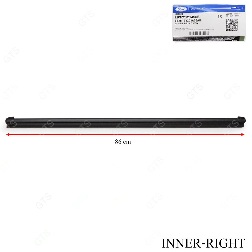 Front Rh Inner Weatherstrip Door Belt Glass Fits Ford Ranger Open Cab 2012 2015 Foto 3 de 4