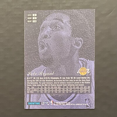 97-98 frair showcase Kobe Bryant Row1〜3 1997 Flair Showcase Kobe Bryant (ROW 3) PSA 8 NM-MT 2nd Year
