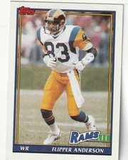 FREE SHIPPING-MINT-1991 Topps Willie Flipper Anderson #525 RAMS