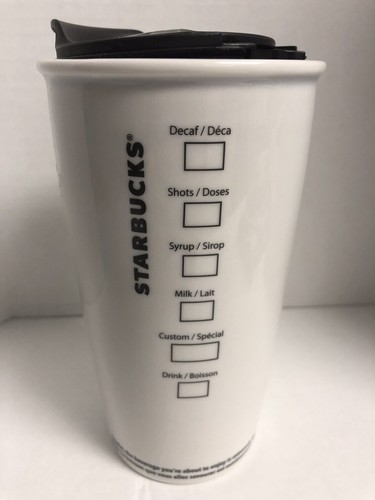 Bicchiere in ceramica Mermaid Classic Starbucks 12 oz tazza da viaggio tazza e coperchio - Foto 2 di 3