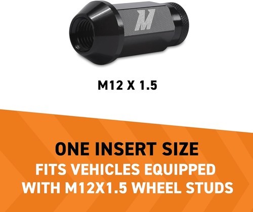 Mishimoto MMLG-15-LOCKBK Lightweight Aluminum Locking Lug Nuts, M12 x 1.5 -Black - Picture 2 of 6