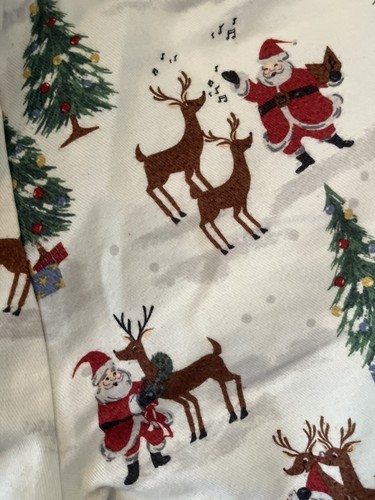Pottery Barn Kids Pajama Bottoms Sz Adult L Christmas Santa Elastic Waist - Picture 6 of 10