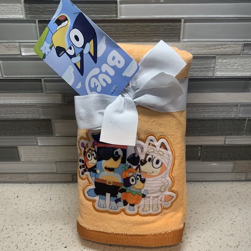 New Halloween Bluey Heeler Family In Costume Orange Cotton Hand Towels Pack Of 2