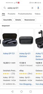 AUKEY EP-T21 In-Ear- Kopfhörer - True Wireless Earbuds - Schwarz NEU