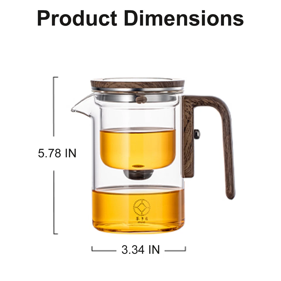 Tetera de Brujería Tetera de Vidrio Separación de Agua, Control de Prensa Tetera Mágica EE. UU. Foto 3 de 4