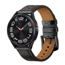 Leather Watch Band Strap For Samsung Galaxy Watch 7 6 5 4 Classic 43/47mm 40/44