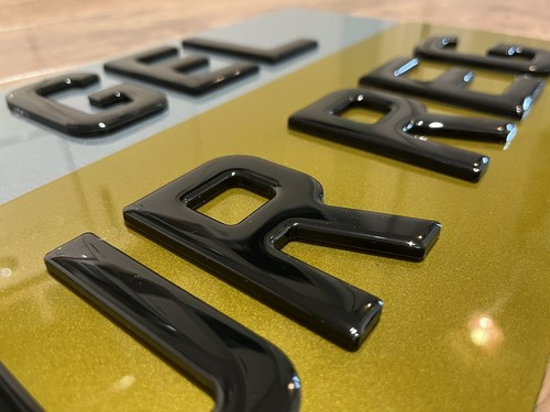 TINTED 4D GEL PLATE SET WITH OVERSIZE REAR - RANGE ROVER / JAG -SHOW PLATES - Picture 3 of 3