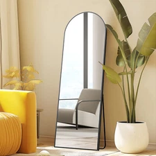 Arched Full Length Full Body Mirror, Thin Frame, Standing Hanging or Leaning