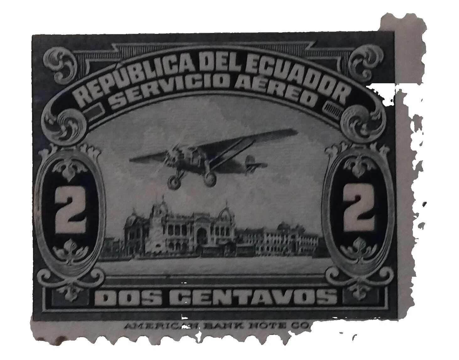 Correo aéreo de la aviación Sellos ecuatoriano