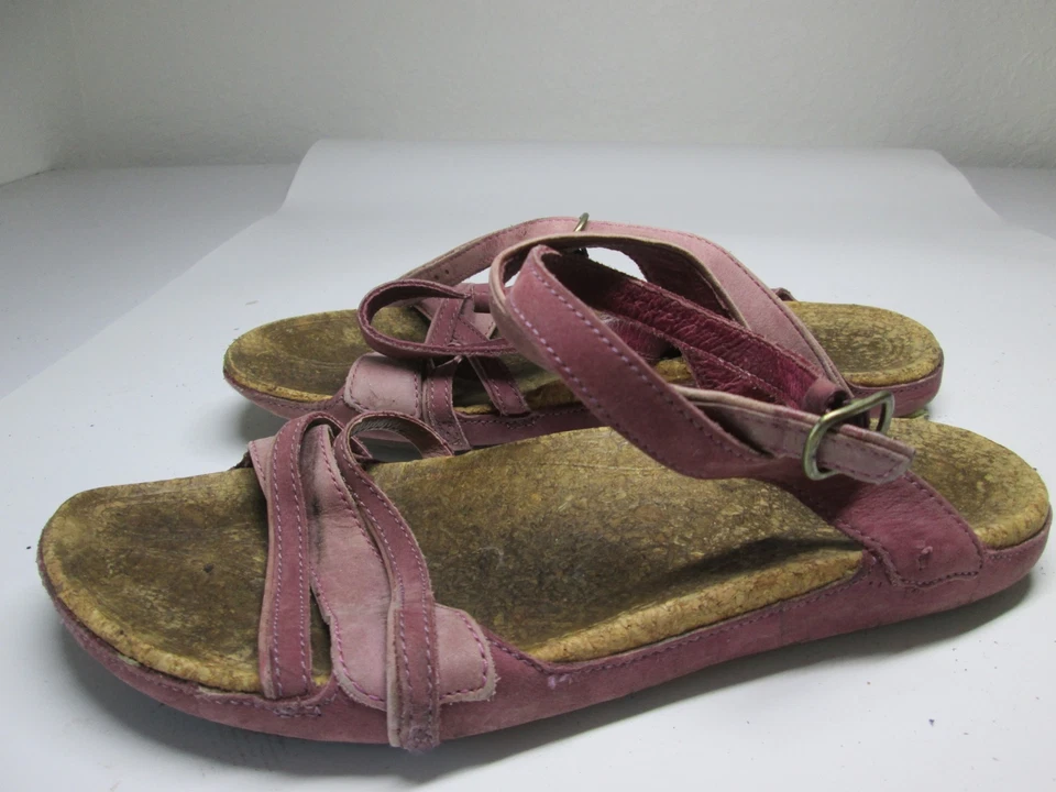 Sandalias planas para mujer Patagonia talla 7 Rosa Cierre de hebilla Calzado cómodo Foto 3 de 4