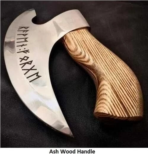 "Hacha cortadora de pizza vikinga hecha a mano hacha cortadora de pizza hacha de pizza con hoja de 8""" Foto 2 de 4