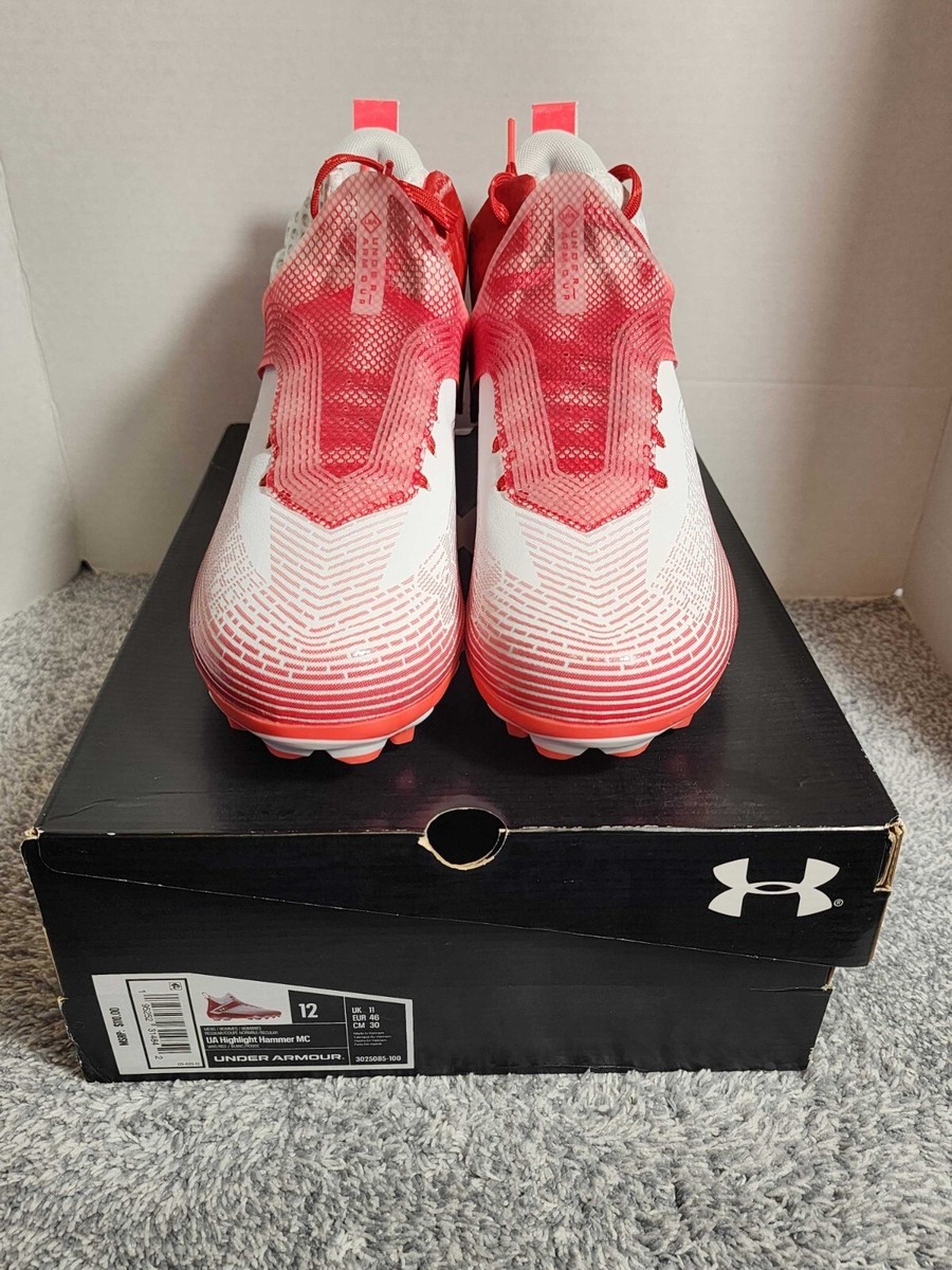 Under Armour Mens UA Highlight Hammer MC Red Football Cleats Size 11 3025085-100 s-l400.jpg main image 2