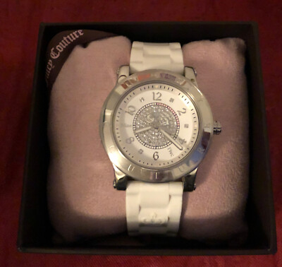 Ladies JUICY COUTURE Stainless Steel White Silicone Strap  display picture 3