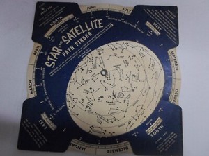 Vintage 1957 Star and Satellite Path Finder  with astronaut poster