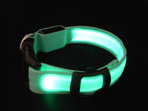 LED Glow Collar Dog Puppy Pet Flashing Light Safety Glow In The Dark FAST POST - Picture 40 of 81