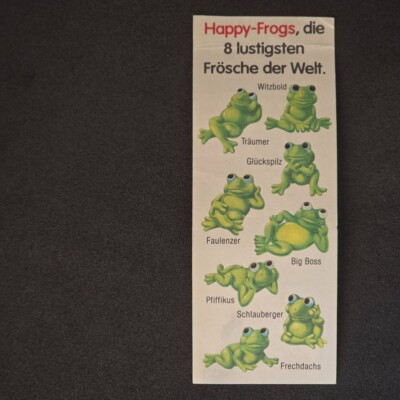 Ü-Ei BPZ Happy Frogs ohne Bestellschein von 1986 Top Rarität nicht Komplett