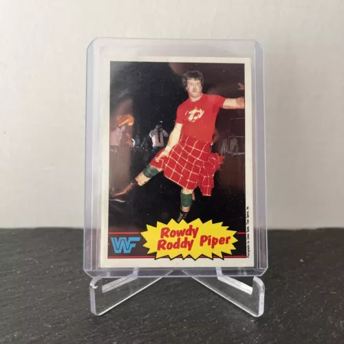 WWF WWE 1985 Topps Rowdy Roddy Piper #7 RC . Excellent condition .