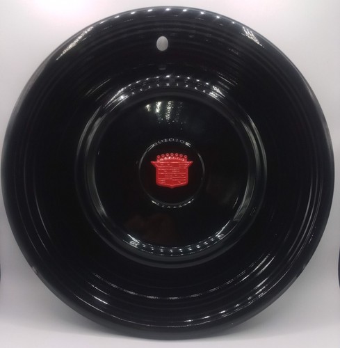 Set of 4 custom Black Cadillac Deville Fleetwood 16"? wheel Hub Caps 1968-1969?  - Picture 1 of 7