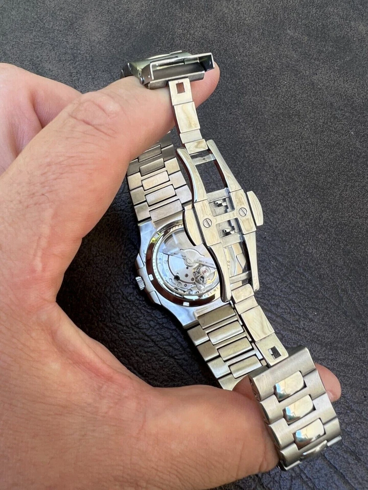 Reloj Hombre Real Totalmente Helado Blinged Acero Inoxidable Busto Abajo 41mm Hip Hop Foto 3 de 4