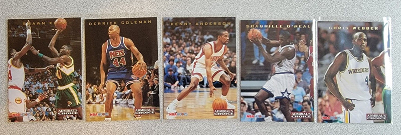 1993-94 NBA Hoops Admiral's Choice Complete Set 1-5
