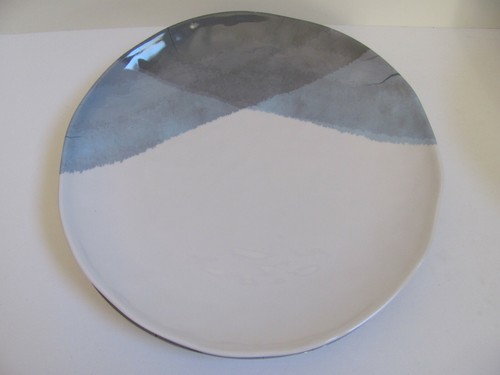 Nautica-Watercolors Blue-Melamine-Set of 8 -4 Dinner Plates & 4 Pasta/Soup Bowls - Picture 3 of 12