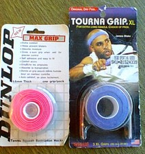 TAPE DUNLOP MAX GRIP 1X PINK  TOURNA GRIP XL 3X BLUE Tennis Racket Accessory