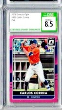 2016 Panini Donruss Optic Carlos Correa Pink CSG 8.5