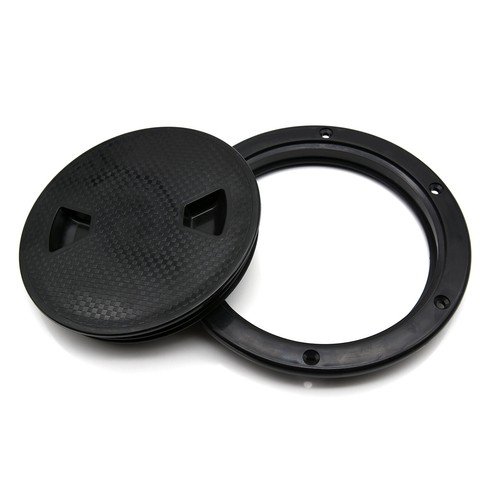 6 inch Black Round Boat Marine Out Deck Plate Inspection Access Hatch Cover - Picture 10 of 16