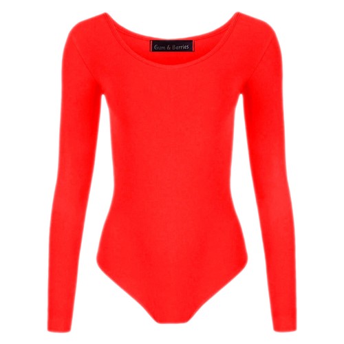 Girls Dance Leotard Plain Microfibre Stretchy Ballet Long Sleeve Bodysuit Gym PE - 第 8/17 張圖片