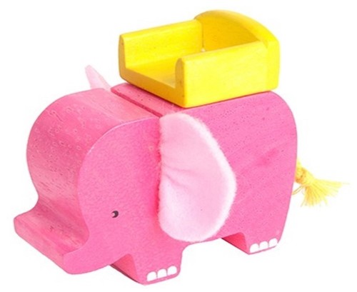 VOILA TOY ELEPHANT WOODEN BABY CHILDREN MILK TEETH HOLDER TOOTH BOX STORAGE - Picture 3 of 8