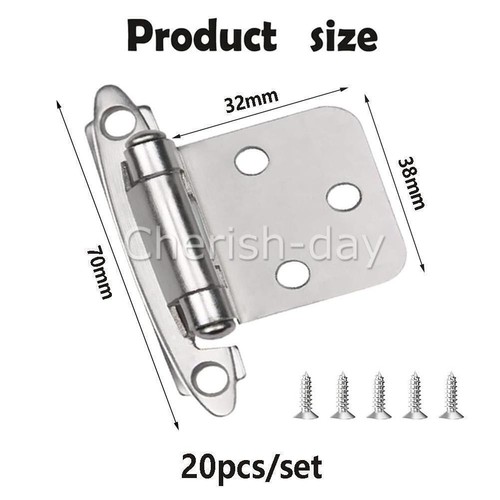 20X Self Closing Cabinet Door Hinge Antique Vintage Style Hinges Spring Butt - Picture 9 of 10