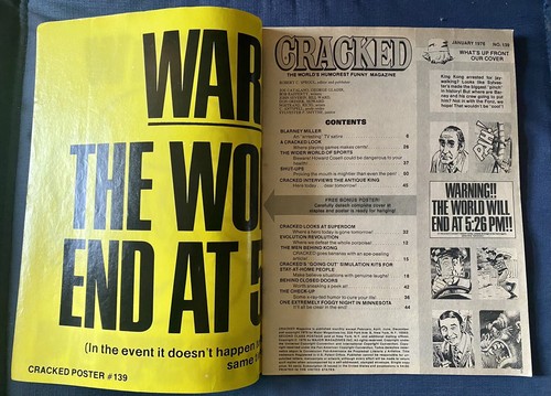 Parodia de TV Vintage CRACKED Magazine Barney Miller Fonz #139 Edición de enero de 1976 - Imagen 2 de 4