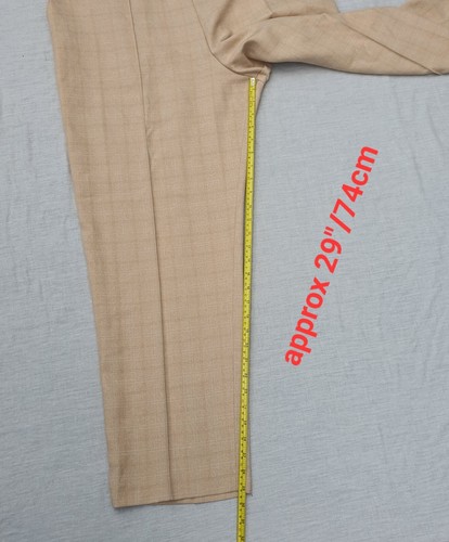 M & Spencer Women Checkard Camel Mix/beige Elasticated Waistband Trousers Size22 - Picture 18 of 23