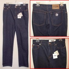 NEW Moschino Jeans Blue Dark Wash Straight Leg Low Rise Cotton Jeans Size 31