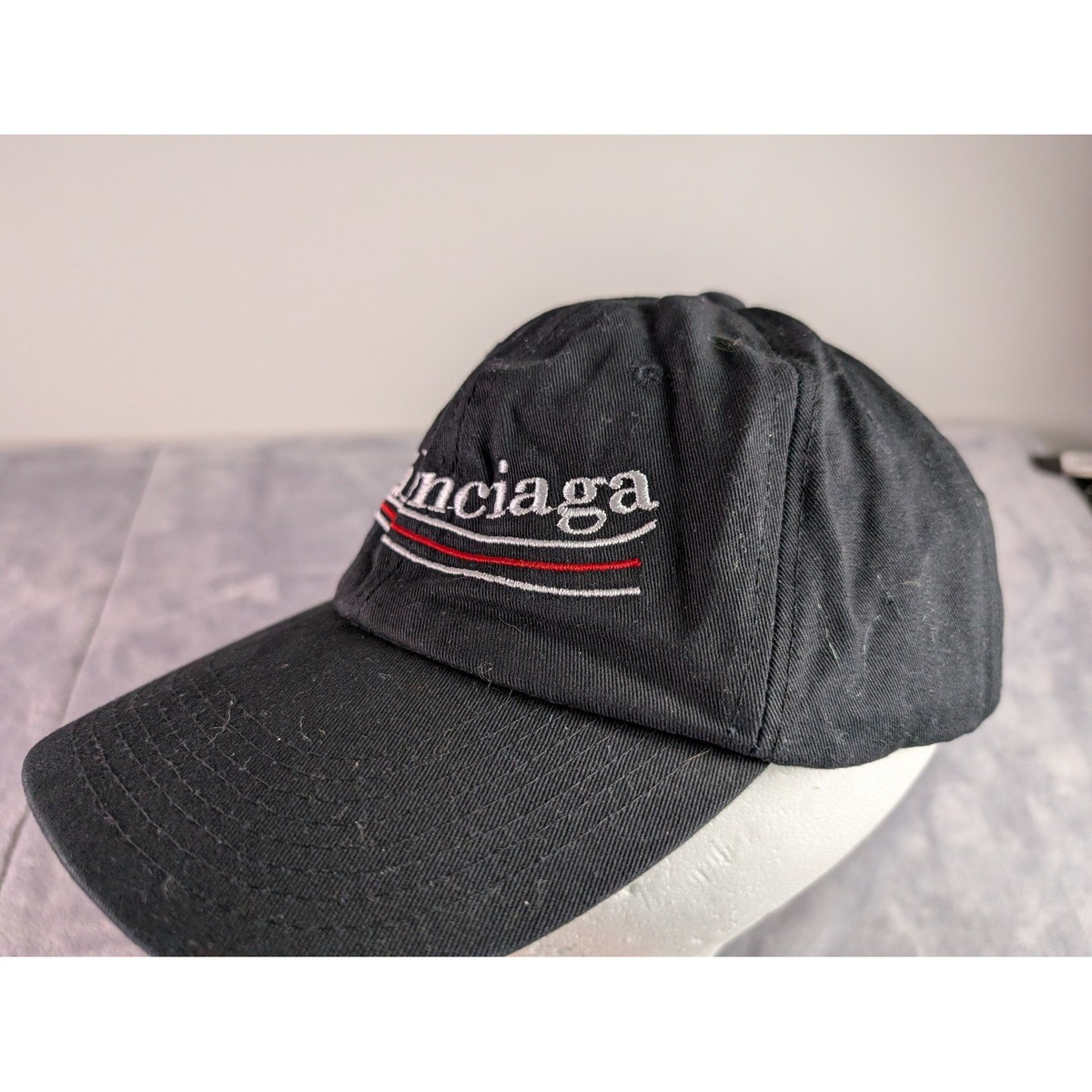 Balenciaga Political Campaign Logo Baseball Cap Black Cotton Made
