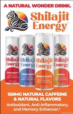 Shilajit Energy Energy Drink 355 mL Cans, Assorted Natural Flavours