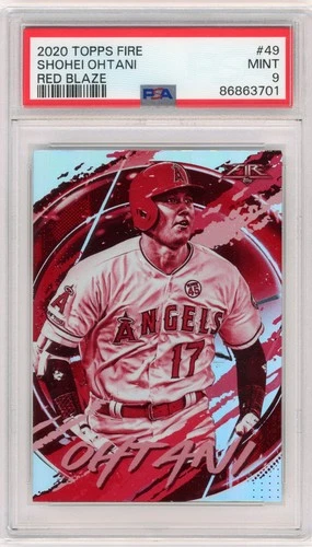 2020 Topps Fire - Shohei Ohtani Red Blaze FOIL #49 - PSA 9 Mint
