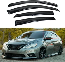 For 2013-2019 Nissan Sentra Mugen Style Window Visor Vent Rain Guards Deflector