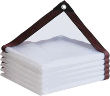 Clear Tarp Waterproof 4x6-Heavy Duty Plastic Tarps,Vinyl Transparent Tarpauli...