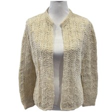Cleo Ltd Dublin Ireland Aran Handmade Wool Cardigan Sweater